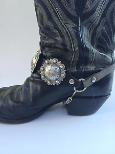 Cinghie per stivali fatte a mano negli Stati Uniti !! Western Biker Cowboy Cowgirl Stage Wear - Foto 1 di 11