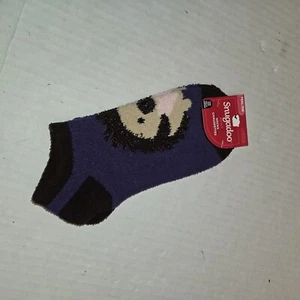 Calcetines tobilleros Snugadoo adultos nuevos sin etiquetas erizo púrpura negro - Imagen 1 de 2