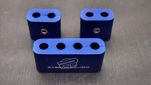 Password JDM Spark Plug Wire Clamp Divider - Line Separator Set - Blue - Picture 1 of 4