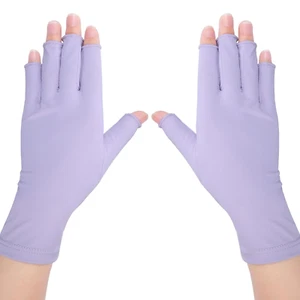anti UV Gloves for Nail Lamp Light Manicure Gloves UV Protection Gloves (Purple) - Picture 1 of 7