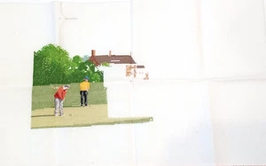 John Clayton Sammlung Kreuzstich GOLFEN 22" x 13-3/4" teilweise fertiggestellt - Bild 1 von 8