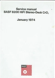 BASF Service Manual für 8200 hifi stereo deck englisch  Copy - Picture 1 of 1