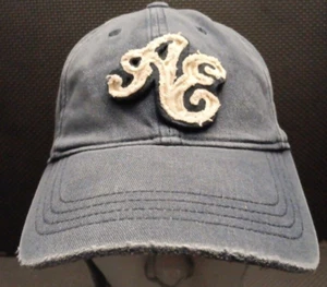 Men's L/XL American Eagle Distressed Brim Blue Embroidered Logo Baseball Cap Hat - Picture 1 of 7