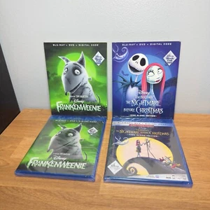 The Nightmare Before Christmas Frankenweenie Blu-Ray Disney NEW Slipcover Lot - Picture 1 of 3