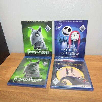 The Nightmare Before Christmas Frankenweenie Blu-Ray Disney NEW Slipcover Lot - Image 1 of 3