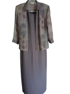 ๐R & M RICHARDS By KAREN KWONG 2 Piece DRESS w/Jacket Lavender Size 8 - Picture 1 of 10