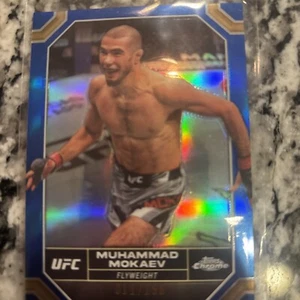 Muhammad Mokaev 2024 Topps Chrome UFC Blue Refractor Card /150 #144 - Picture 1 of 3