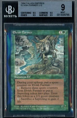 MTG Graded Magic | Fallen Empires - ELVISH FARMER | BGS 9 Mint w/ 3x 9.5 subs - Image 1 of 2