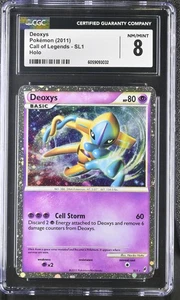 CGC 8 Deoxys 2011 Call of Legends SL1 Holo Pokemon Card - Picture 1 of 2