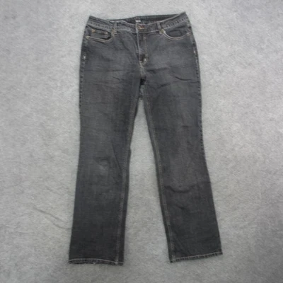 a.n.a A New Approach Jeans Womens 14 Black Gray Straight Leg Stretch Mid Rise - Image 1 of 4