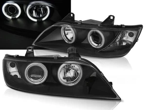 headlights for BMW Z3 1996 1997-2002 coupe ROADSTER angel eyes CCFL black LHD - Picture 1 of 3
