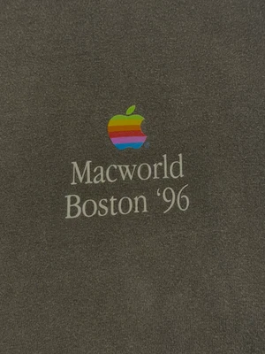 MacWorld Boston '96 Conference  - 1996 Apple Mac Black T-Shirt Macintosh Vintage - Image 1 of 4