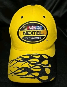 NASCAR Nextel Cup Series Sombrero Amarillo Sprint 2007 Llamas Correa Gorra Ajustable - Imagen 1 de 8