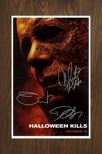 Póster de película firmado por Halloween Kills 11x17 con certificado de autenticidad - recuerdos auténticos - Imagen 1 de 3