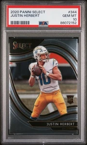 Justin Herbert - 2020 Panini Select Rookie Field Level PSA 10 #344 - Picture 1 of 2