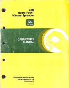 Manual de operador esparcidor de estiércol John Deere 780 Hydra-Push OM-W37978 G8 - Imagen 1 de 2