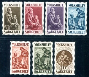 SAAR 1928 128-134 * mostly FLAWLESS SET VOLKSHILFE MADONNA (F9222 - Picture 1 of 2