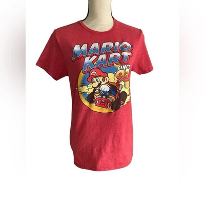 Nintendo Mario Kart Camisa Roja Camiseta Manga Corta Unisex Pequeño Videojuego Gamer Foto 1 de 4