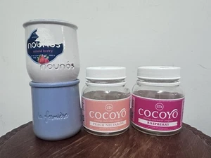 La Fermiere Französische Glasierte Terrakotta Cocoyo Nounos Joghurt Töpfe 4er Set - Bild 1 von 9