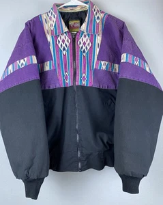 Vintage Bee Wild Aztec Cowboy Southestern Sz S USA YKK Pkts LS Quilted Jacket - Picture 1 of 12