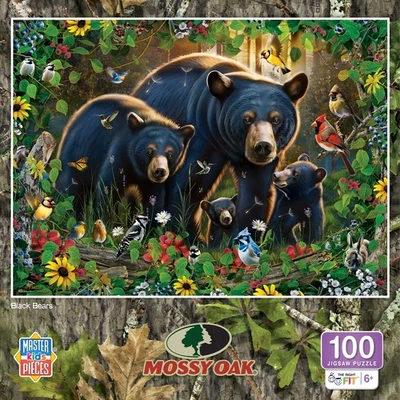 Rompecabezas MasterPieces - Roble musgo - Osos negros 100 piezas Foto 1 de 4