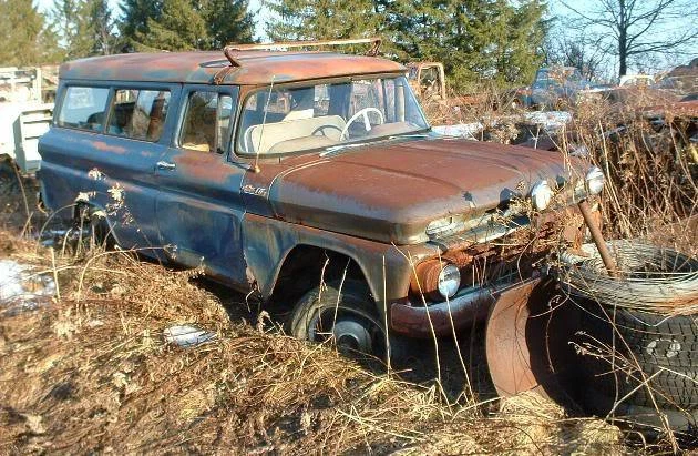 1961 62 Chevy Chevrolet Suburban 4x4 w/plow rat hot rod - Изображение 1 из 1