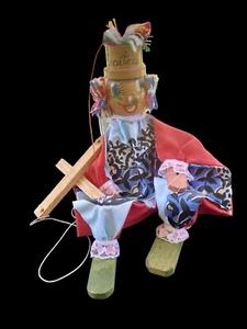 MARIONETTENPUPPE ZACATECAS Vintage Handarbeit Holz Made In Mexico Schnurpuppe - Bild 1 von 12
