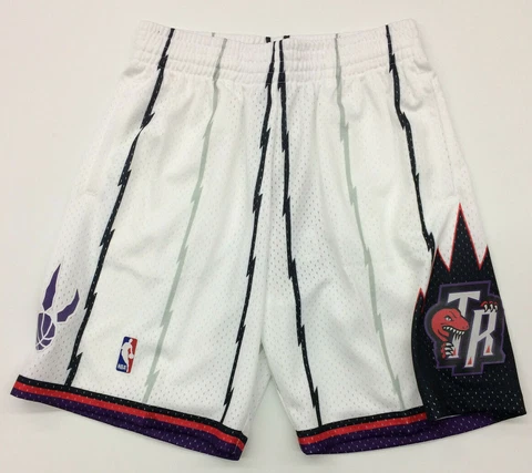 Toronto Raptors Mitchell & Ness NBA Authentic Swingman Men's Mesh Shorts White Cover