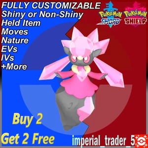 Pokémon Sword and Shield ✨ Shiny Diancie ✨ W/ Best 6IV Customizable - Picture 1 of 1