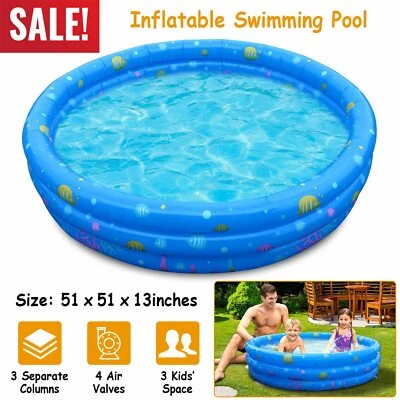 Children Inflatable Swimming Pool Large Family Summer Outdoor Play Pool 3 Kids - Image 1 of 4