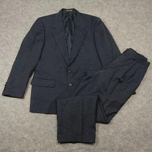 Valentino Mens Suit 42 Blue Two Piece Uomo Single Breasted Notched Lapel Vintage - Picture 1 of 24