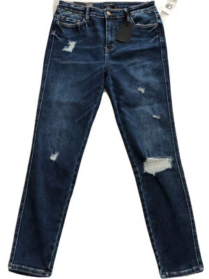 Flying Monkey Women’s Blue Morrison High Rise Skinny Jeans Multi Size Distressed - Image 1 of 4