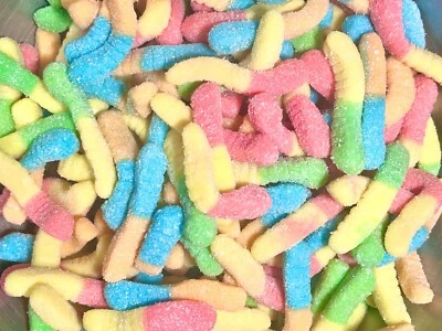 Sour Neon Mini Gummy Worm Candy 8oz 1LB 2LB 3LB 4LB 4.5LB Bag Fresh Worms - Image 1 of 4