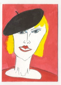 Original signed ACEO by Lucy Smith. 'Julie in Accounts had her Hen-Do in Paris' - Picture 1 of 1