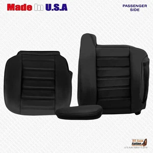 2003 to 2007 Hummer H2 PASSENGER Bottom-Top-Armrest Leather Seat Cover In Black - Bild 1 von 6