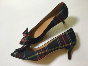 J.Crew Factory Women's NWB Tartan Esme Kitten Heels Size: 9, 9.5 - Picture 1 of 9