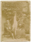 Portrait Family Couple Seated Man Standing - Photo Antique An. 1910
