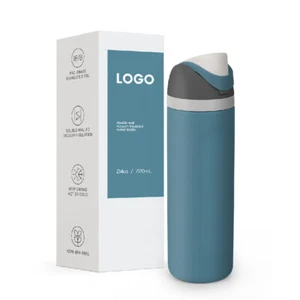 Insulated Stainless Steel Water Bottle with Straw for Sports and Travel BPA-Free - Picture 1 of 14