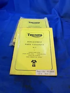 Triumph Replacement Parts Catalogue 3TA 5ta T90 T100 S/S From H32465 1964 Year - Picture 1 of 7