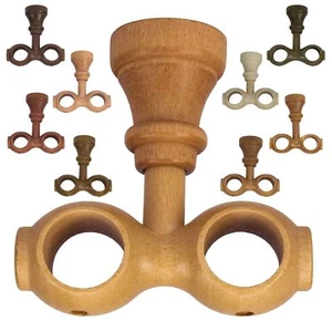 Curtain Wooden Ceiling Bracket, 28mm Natural, colour choice - Picture 1 of 11