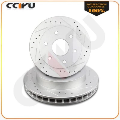 Front Rotors For 1988-1998 Chevy GMC K1500 Suburban K2500 Drilled And Slotted - Image 1 of 4