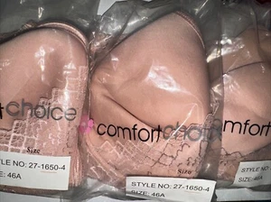 46A Bra Comfort Choice Pink Underwire, Adjustable, Lace Details NWT Set Of 3 - Picture 1 of 3