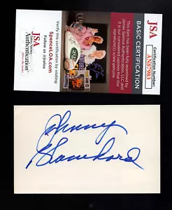 JOHNNY BLANCHARD Signed Autograph Yankees Signature 3x5" Cut JSA π COA - Picture 1 of 2