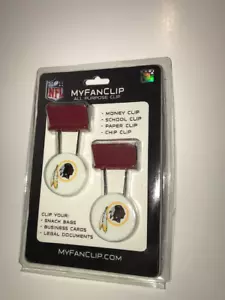 NFL My Fan Clip Washington Redskins, 2 per pkg. NEW, S1 - Picture 1 of 1