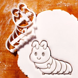 Baby Caterpillar Cookie Cutter - Cute bug insect nature baby shower birthday - Picture 1 of 4