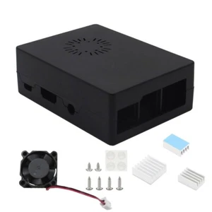 Case forRaspberryPi3b 3b+ ABSShell Heatsink Cooling Fan Computer Mainboard - Picture 1 of 8