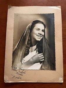 Antique Photo Photograph Señorita Woman Lady Miss Native Traditional Costume 40s - Picture 1 of 3
