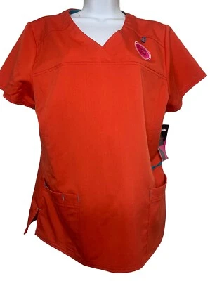 Nuevo con etiquetas Blusa Médica Scrubstar Talla M Unisex Naranja Manga Corta con Bolsillos Súper Suave Foto 1 de 4
