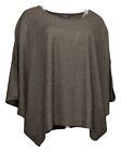 Lisa Rinna Collection Round-Neck Batwing Top Shirt Taupe Xl New
