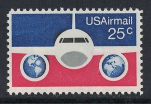 Scott C89- Plane and Globes- 25c MNH 1976- unused mint AIRMAIL stamp - Picture 1 of 1